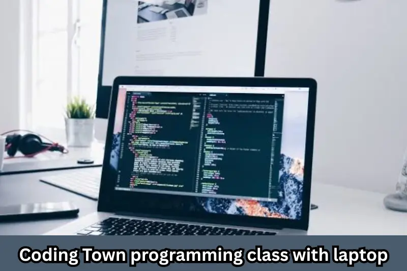 coding town programming class with laptop