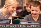 student learning coding with aI minecraft