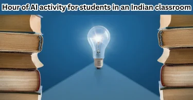 hour of aI activity for students in an indian classroom