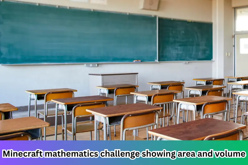 minecraft mathematics challenge showing area and volume