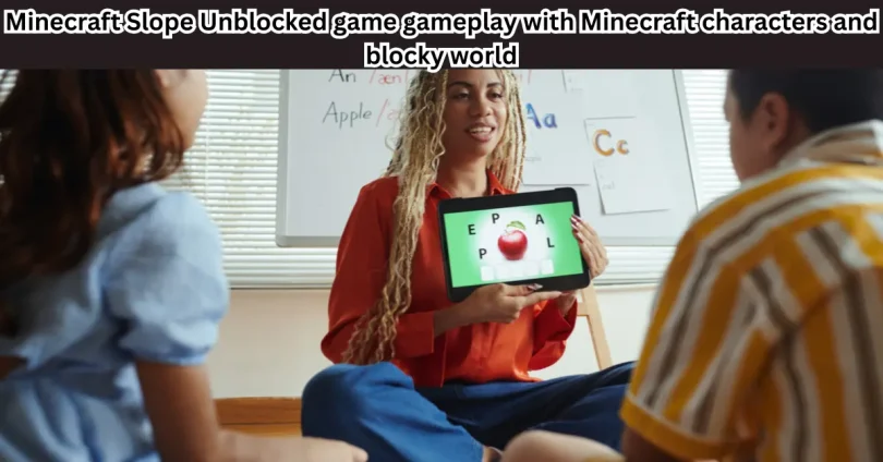 minecraft slope unblocked game gameplay with minecraft characters and blocky world
