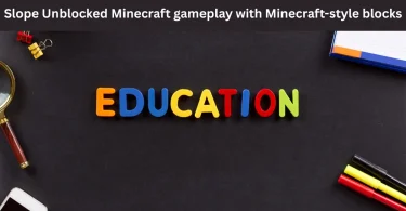slope unblocked minecraft gameplay with minecraft-style blocks