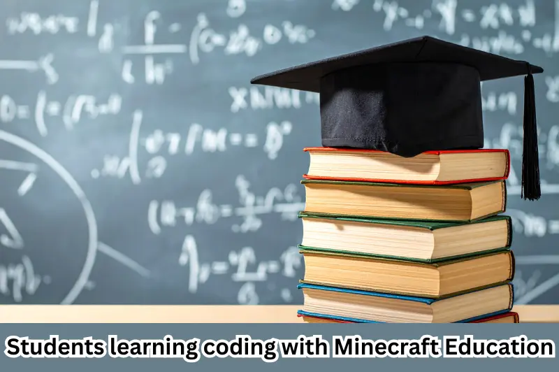 students learning coding with minecraft education