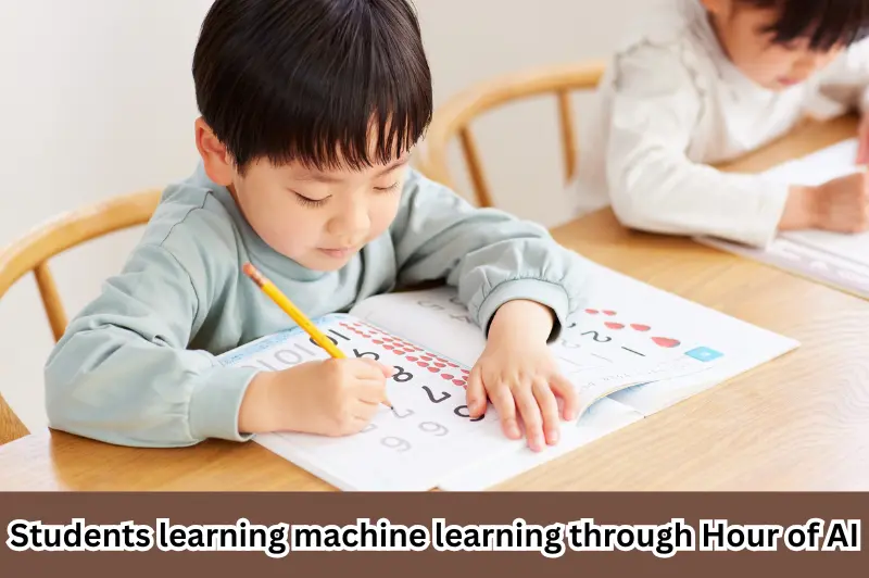 students learning machine learning through hour of ai
