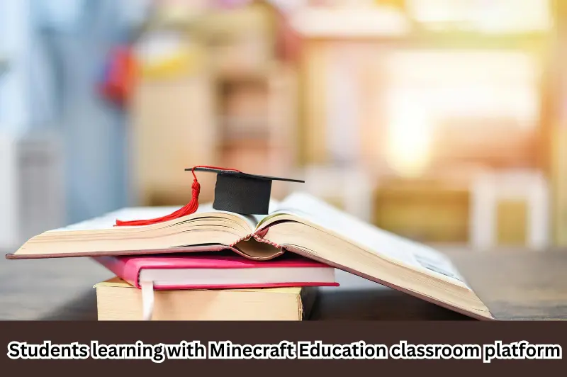 students learning with minecraft education classroom platform