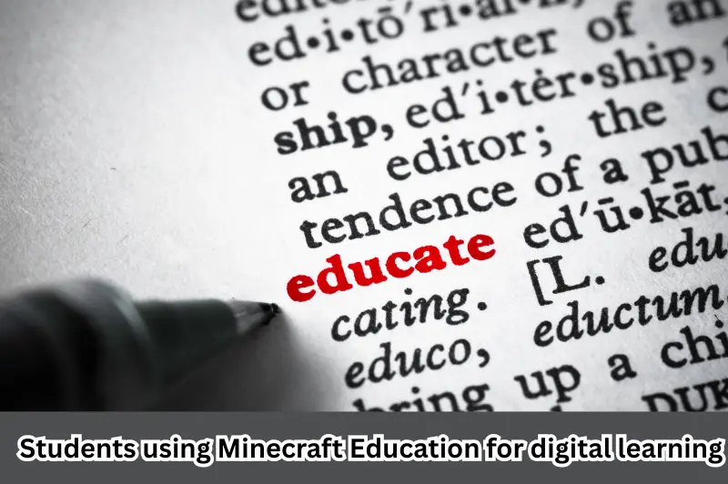 students using minecraft education for digital learning