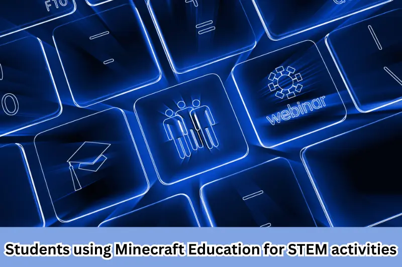 students using minecraft education for stem activities